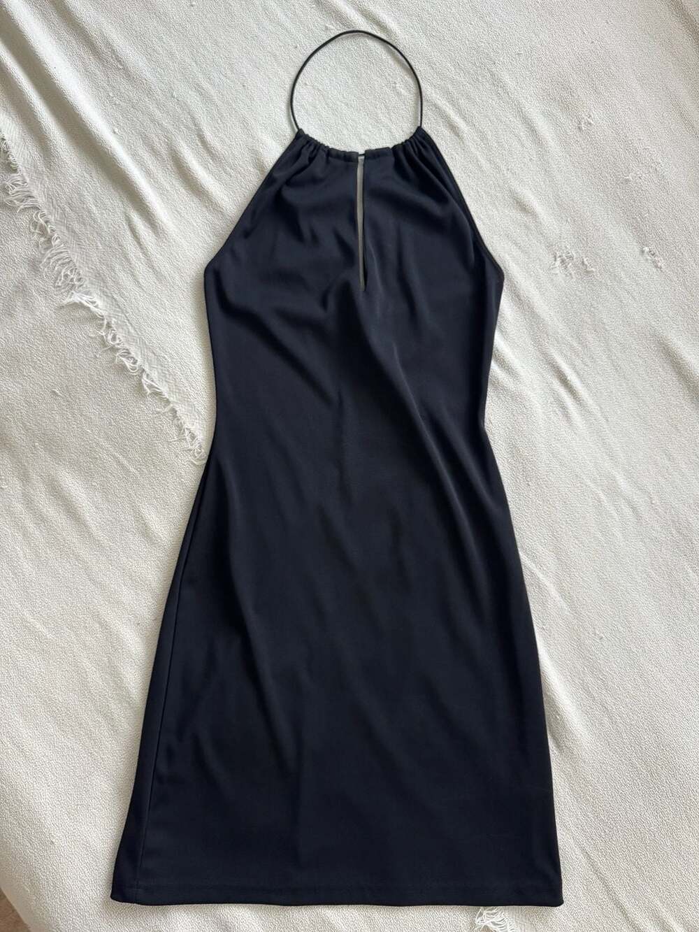 XOXO Y2K Black Halter Neck Mini Dress Size S